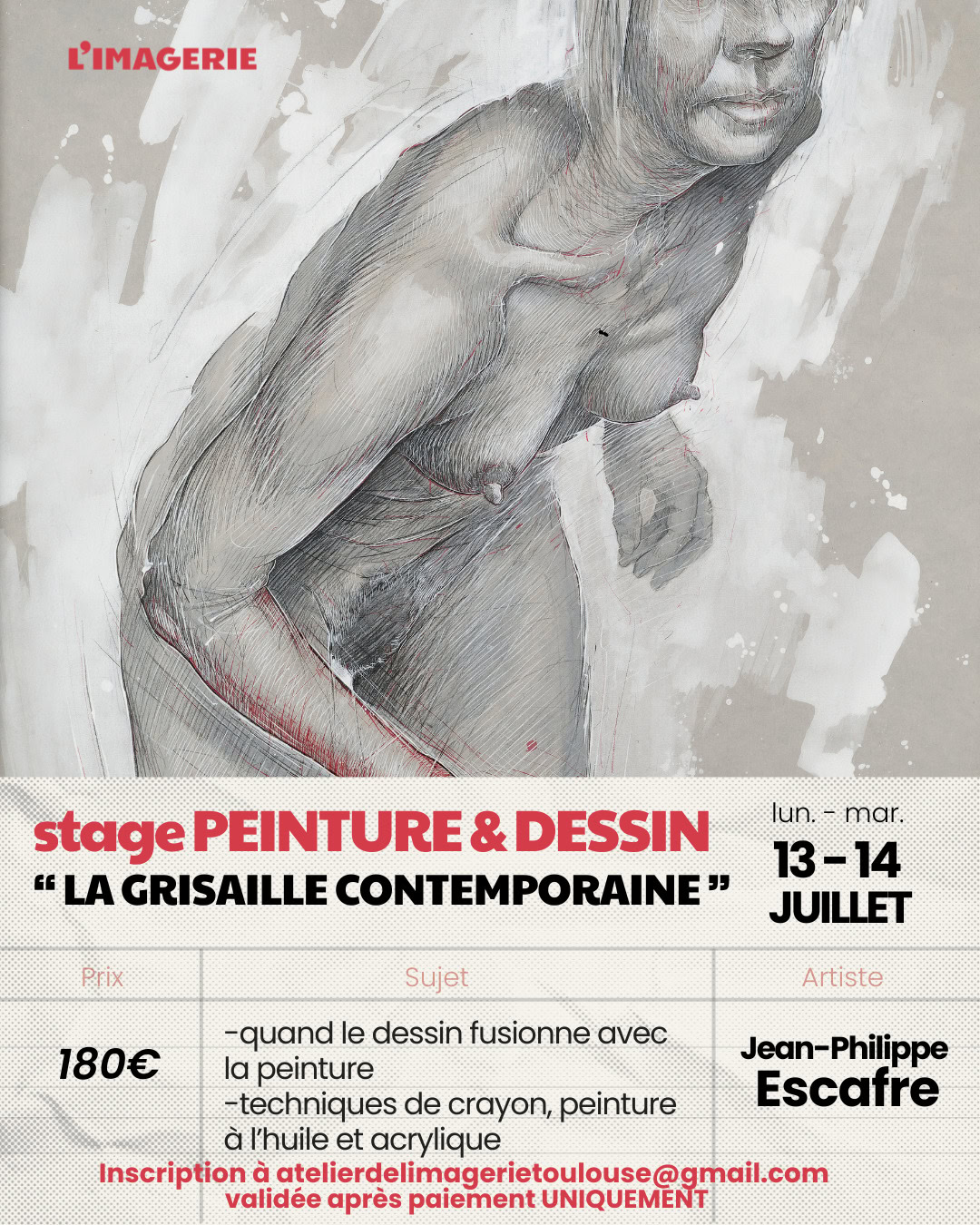 Stage Peinture & Dessin : la grisaille contempraine